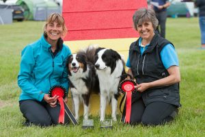 Women and dogs at awards