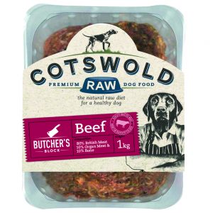 Raw dog food, beef